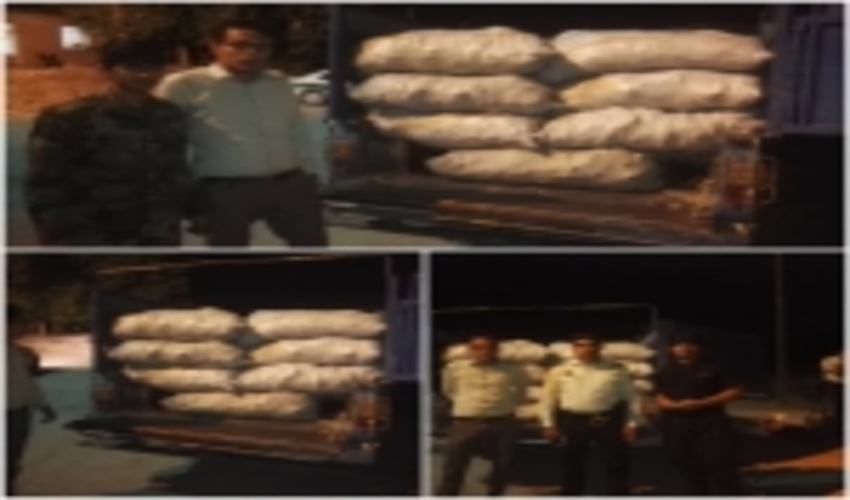 توقیف یک دستگاه خودرو حامل زغال غیرمجاز در شهرستان لردگان