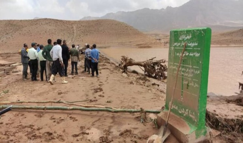 لوله تخلیه سد خاکی «بارده» در سیل آسیب دیده است