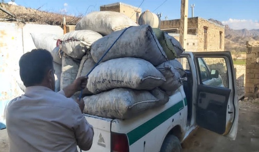 کشف یک تن زغال بلوط در شهرستان‌های اردل و فارسان 