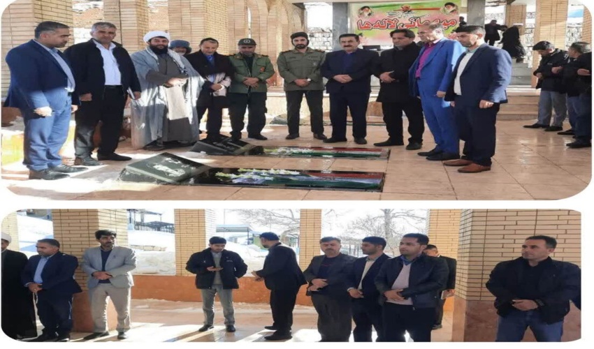 میهمانی لاله‌ها در چلگرد؛ غبارروبی و عطر افشانی مزار شهدا به مناسبت دهه فجر